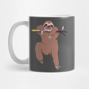 Non-binary Pride Sloth Mug